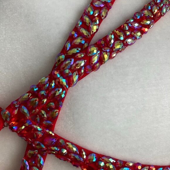 Long Red Cut Out Back Prom Formal Dress - Picture 7 of 7